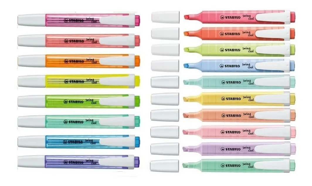 Colección Stabilo Swing Cool 18 Piezas, 10 Pastel Y 8 Neón Mercado Libre