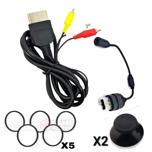Cable Av + Cable Extensión + Ligas Xbox Clasico + 2 Tapa 360 MercadoLibre