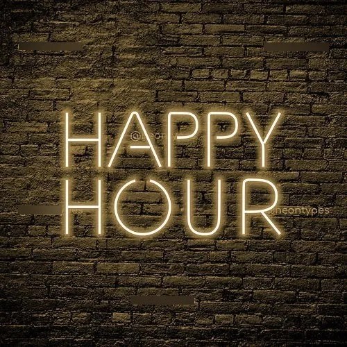 Luminária Neon Led Happy Hour 50x30cm Parcelamento sem acréscimo