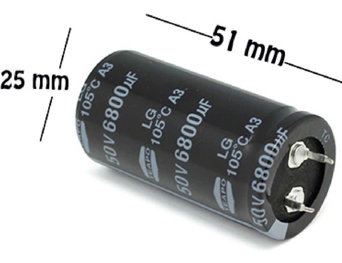 Capacitor 6800uf 50v Genuino Teapo SEMICON Cuautitlán