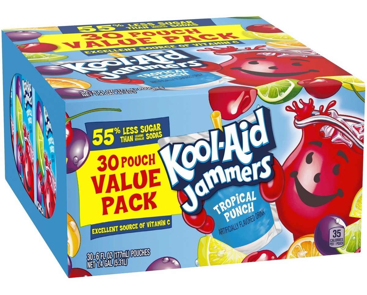 Kool Aid Jammers Tropical Punch Jugos 30 Pack Importado Envío gratis