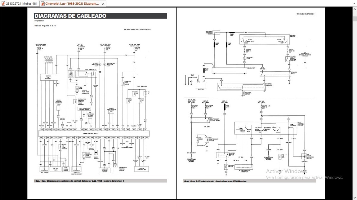 Diagramas Eléctricos Chevrolet Luv 1988 2002 Español | Mercado Libre