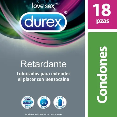 Pack 18 Condones Durex Retardante Con Benzocaína Calidad Envío gratis