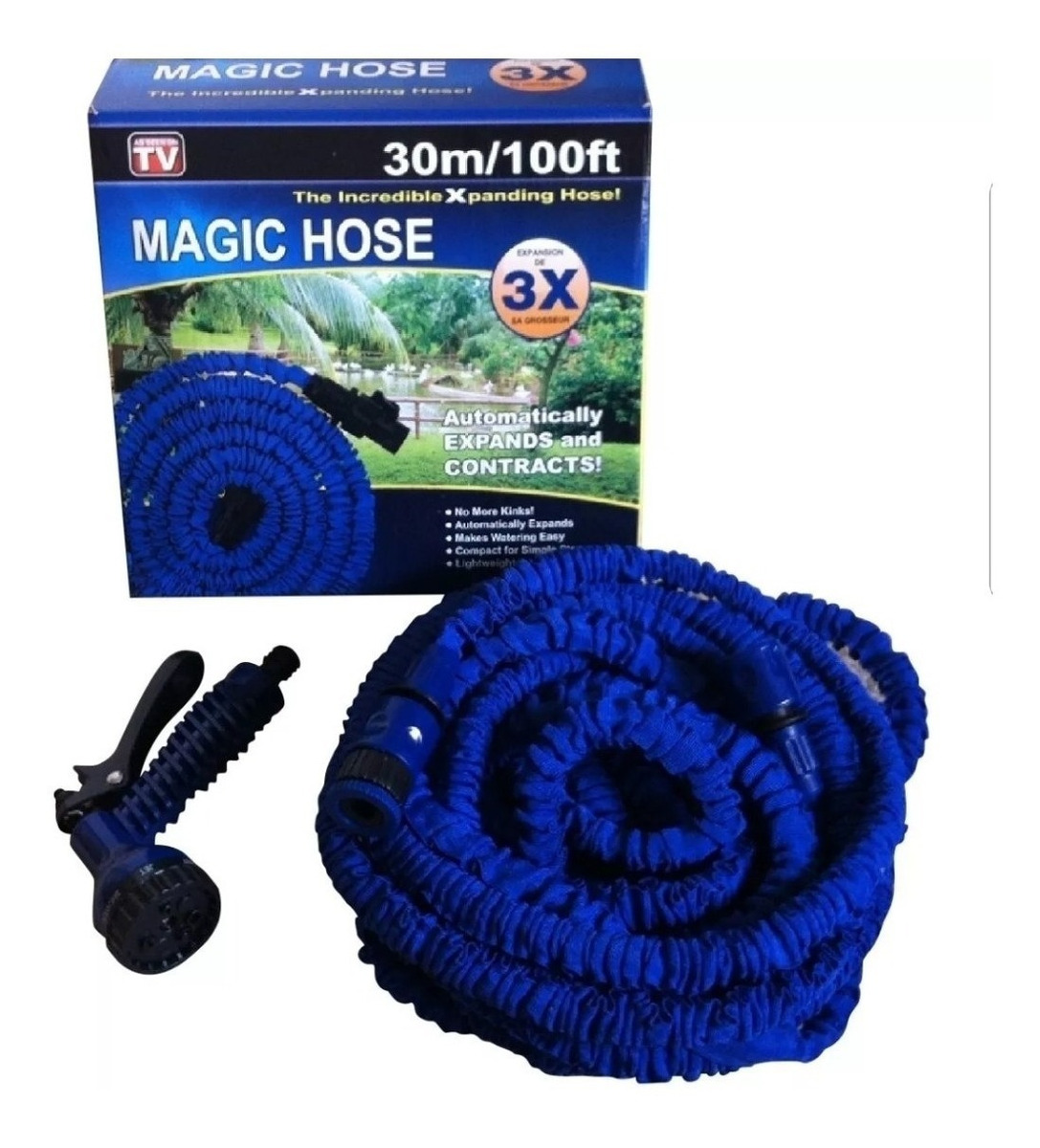 Manguera Expandible Magic Hose 30 Mts Con Aspersor 7 Modos Meses sin