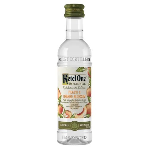 Vodka Destilada Peach & Orange Blossom Ketel One Botanical Garrafa 50ml