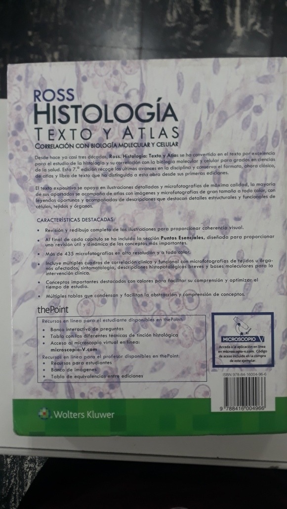 Ross Histología Texto Y Atlas (séptima Edición) Mercado Libre