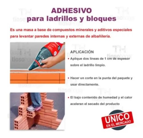 Pegamento Para Ladrillos Huecos Y Bloques 25 Kg Sinteplast | Tioso Hogar