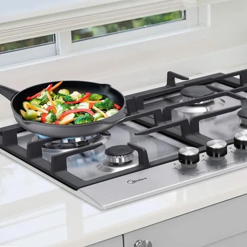 Cooktop 4 Bocas Tripla Chama Inox Bivolt Cya4b Midea à venda em