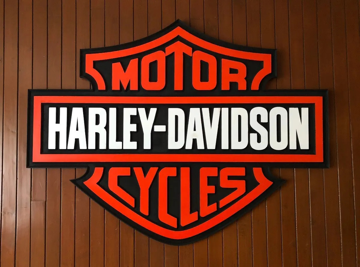 Logo Harley Davidson Tallado En Mdf Envio Gratis 1.15x87x15 Mercado Libre