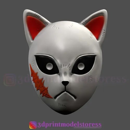 Máscara Demon Slayer Kimetsu No Yaiba Sabito Casco Kitsune en venta