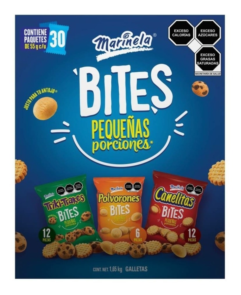 Galletas Marinela Bites Con 30 Piezas De 55 Gramos MercadoLibre