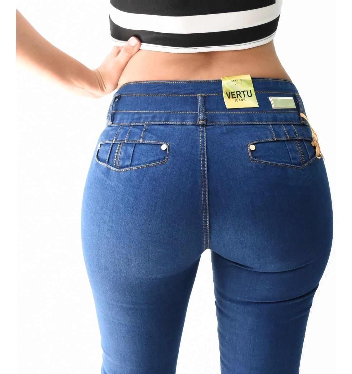 12 Pantalones Colombianos Jeans Dama Mezclilla Vf47 Mayoreo Meses