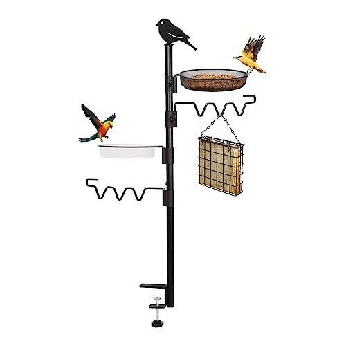 Deck Hook Bird Feeder Pole Bird Feeding Station Kit & M... Cuotas sin