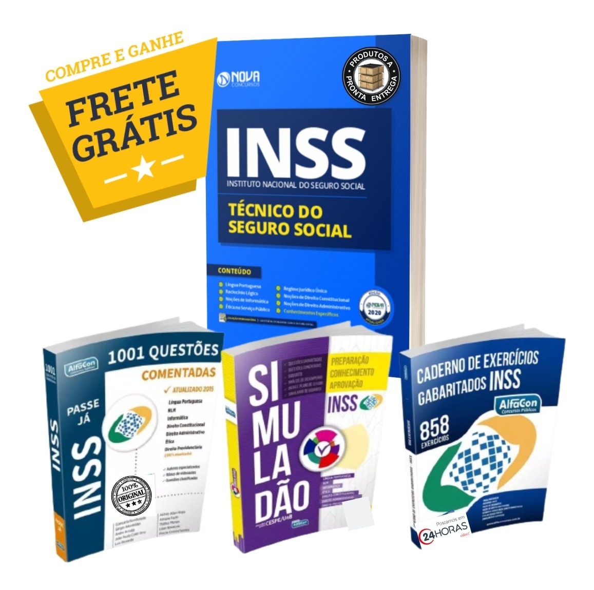 Apostila Inss Tecnico Ed. Nova + Kit Exercicios Turbinados Mercado Livre
