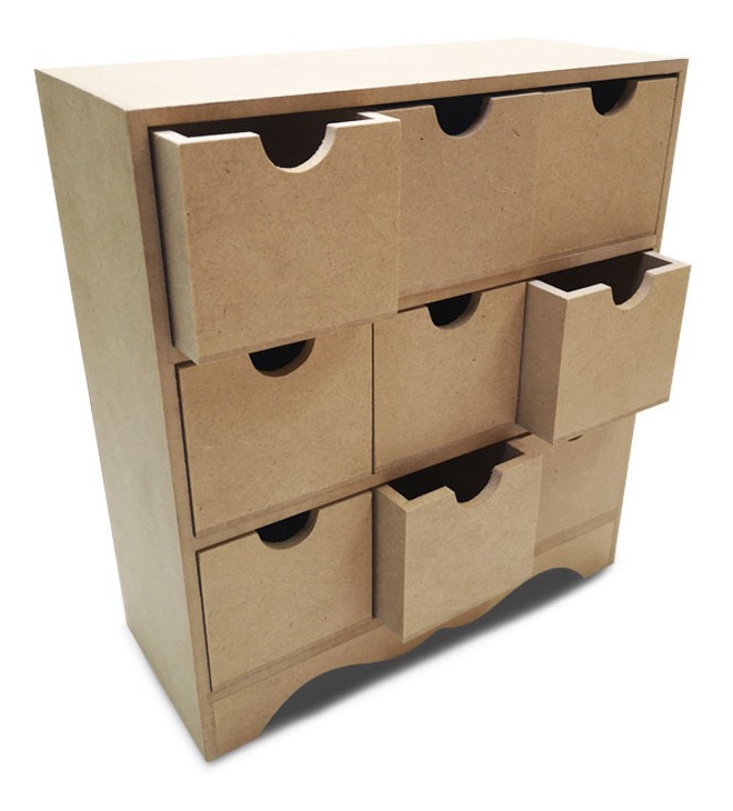 Cajonera De Madera Mdf De 9 Cajones Meses sin intereses