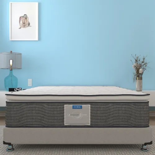 Colchón Individual Restonic Moon Care Random Blanco/gris Oscuro