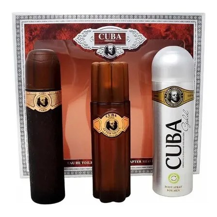 Set Cuba Gold 3pzs 100ml Edt Spray + Desodorante 200ml Spray