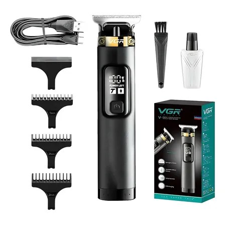 Maquina Para Cortar Cabello Vgr V-985 Trimmer Perfiladora Negro