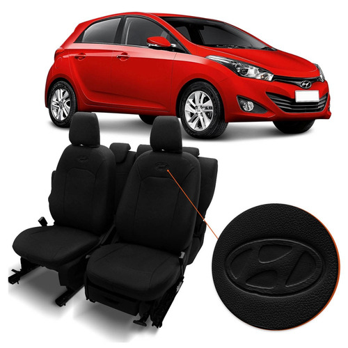 Capa Banco Couro Ecológico Hb20 Hb20s 2013 A 2019 Preta R 308,90 em