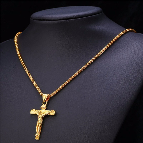 Cadena Y Cristo Oro Laminado 18k 30 Micras Calidad Única !!! 1,100.