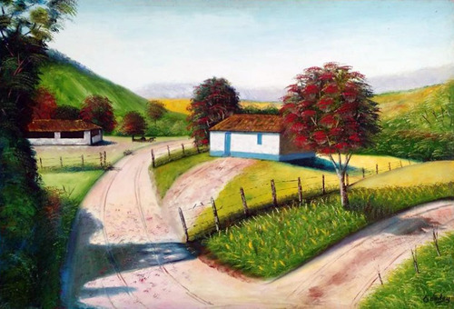 Baixar livro de mormon em audio mp3 Quadro Decorativo Caminhos Do Interior Pintura Óleo Paisagem R 690