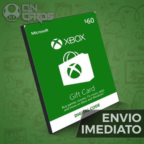 Cartão Xbox Live Americana 60 Dólares Microsoft Gift Card R 274.99 em Mercado Livre
