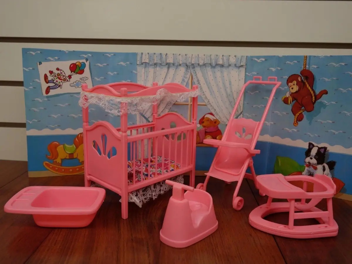 Mueble Para Casa De Muñeca Barbie Cuarto De Bebe 9409 Full 174.00
