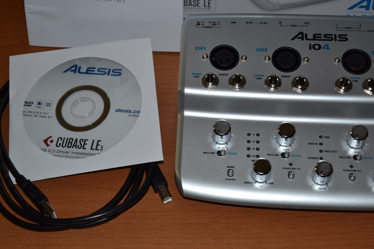 Placa Interface De Audio 4 Canais Alesis Io4 E Software R 844,99 em