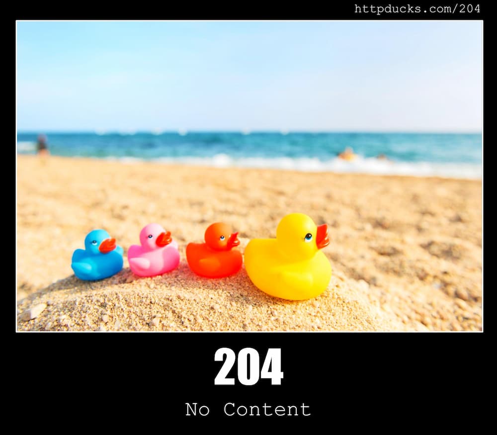 204 No Content HTTP status code and ducks!