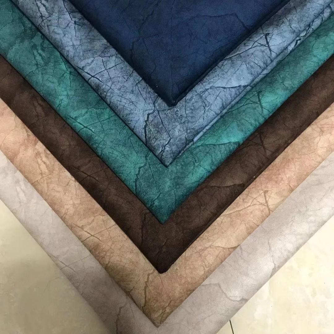 Knitted printing velvet fabric for sofa upholstery Huayeah Textile