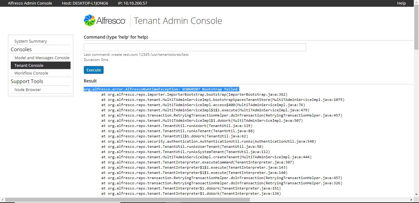 'Node does not exist' Errors Alfresco Hub