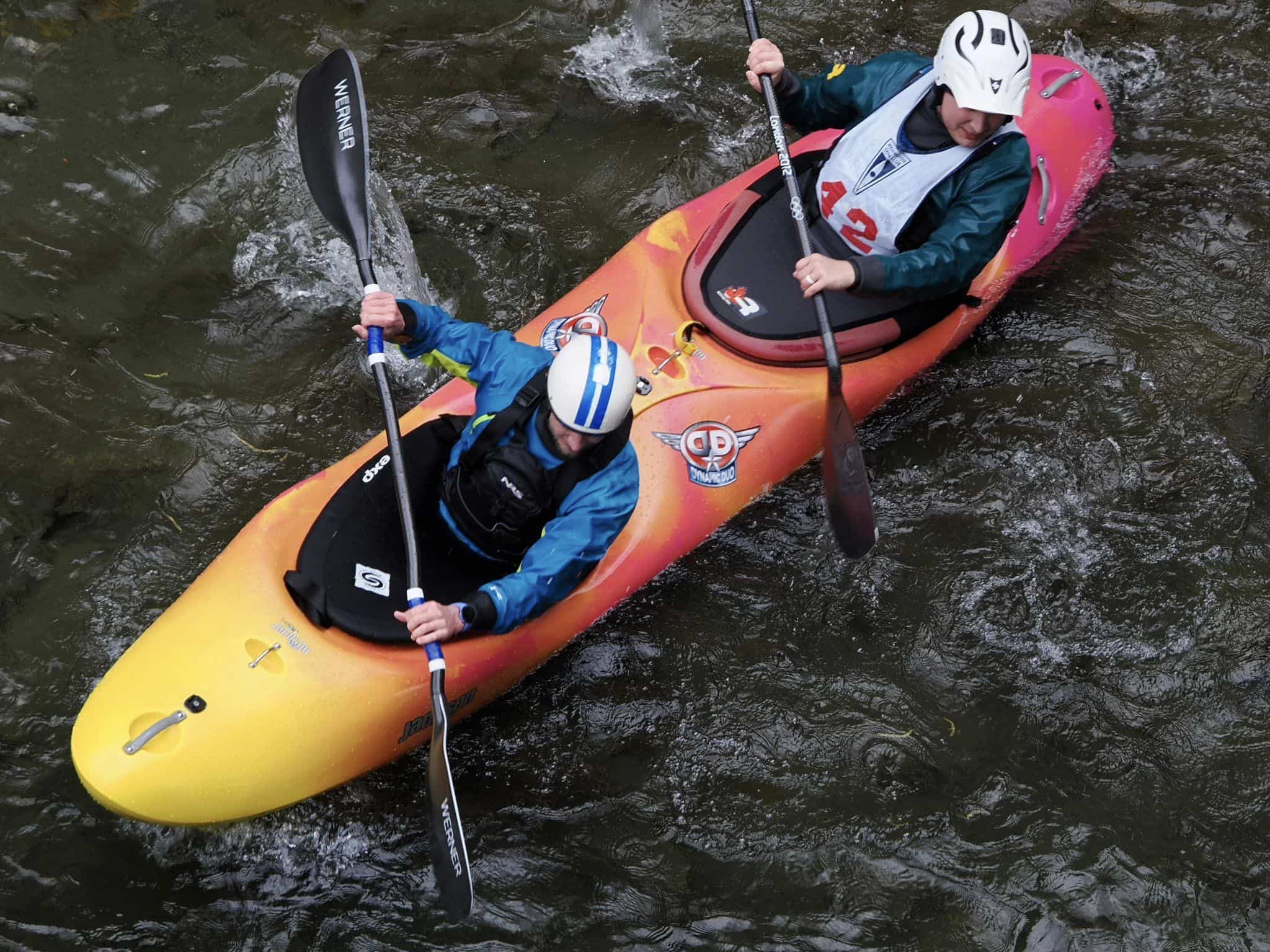 Kayak Slalom in a Dynamic Duo Jackson Kayak
