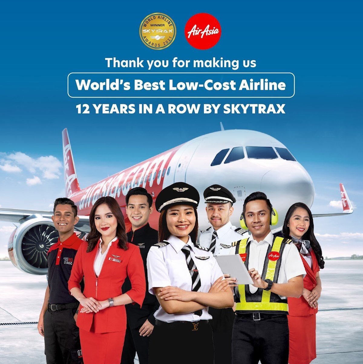 AirAsia wins World’s Best LowCost Airline for 12th Consecutive Year at