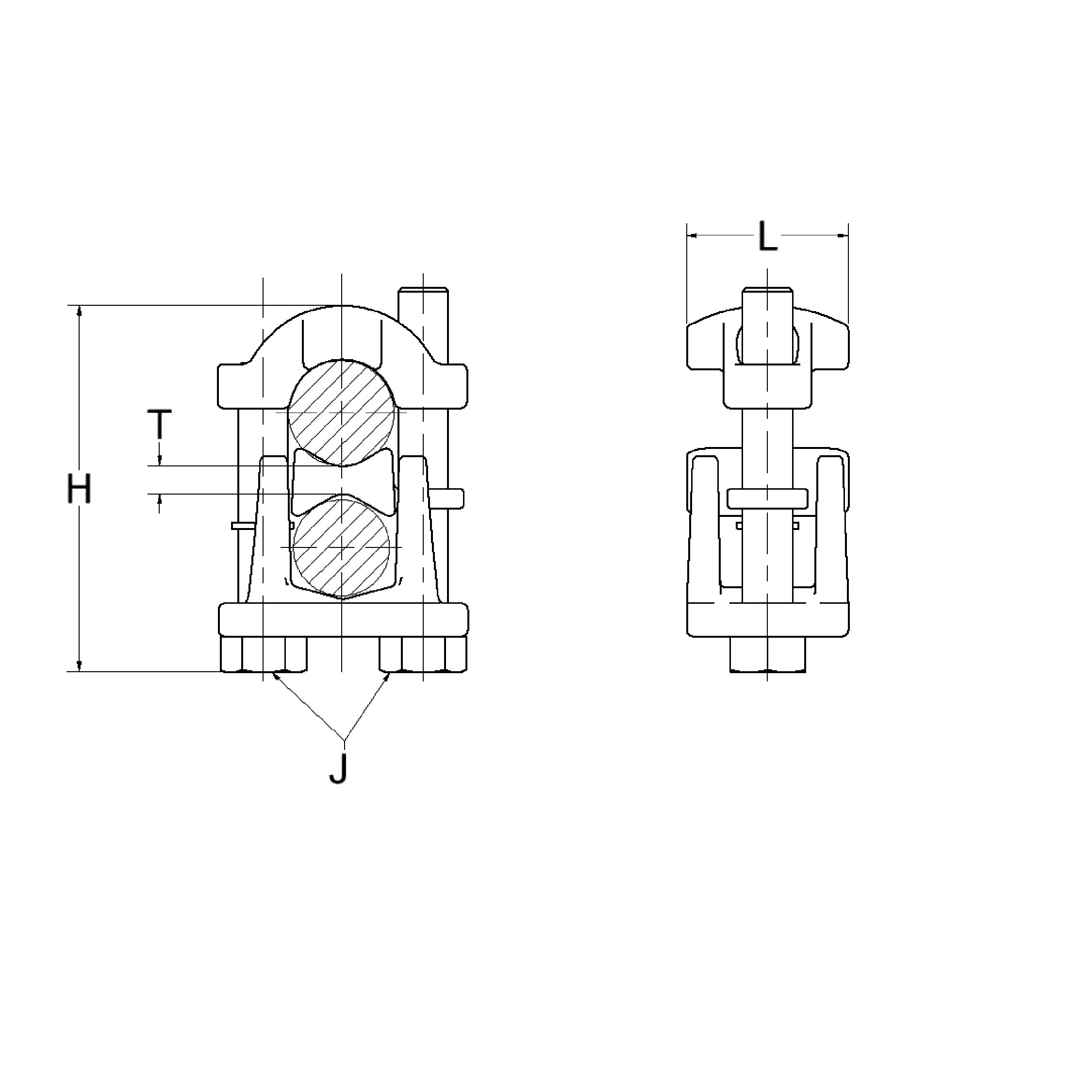 KVSW28, Mechanical Connector with Spacer Bar KVSW28 Burndy