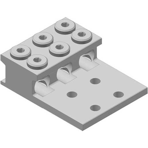 Dual Rated Solderless Connector, wire range 1000 AWG 500 AWG. A3B4
