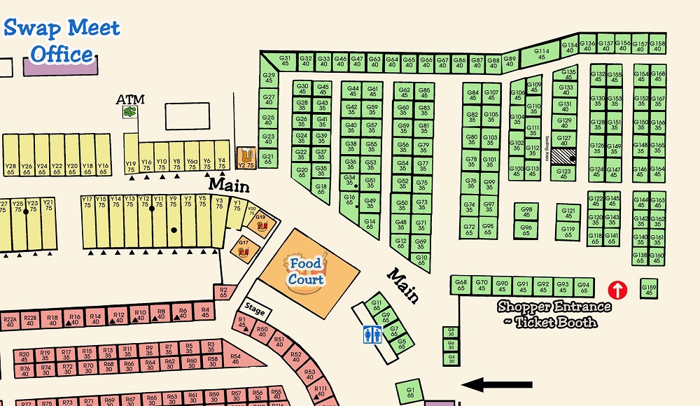 Market Layout Jackson's Hub City Flea Market