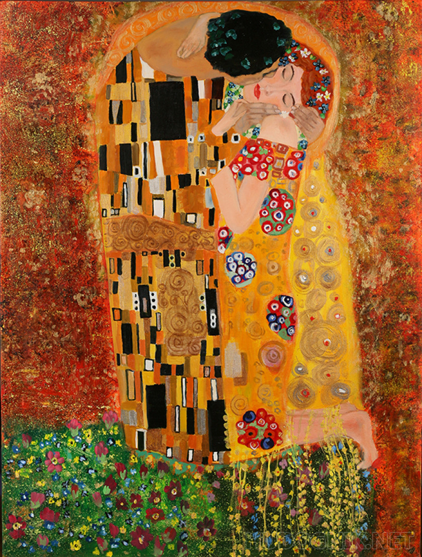 Картина Копия Густав Климт Поцелуй. Размеры 60x80, Год