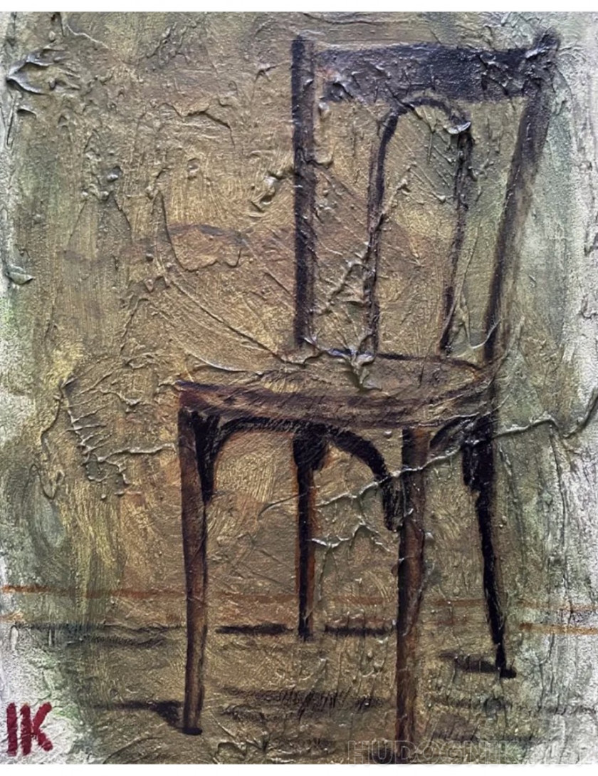 Pintura Chair. Tamaño 40x60, Año 2022, Precio 306 euro Maestro del