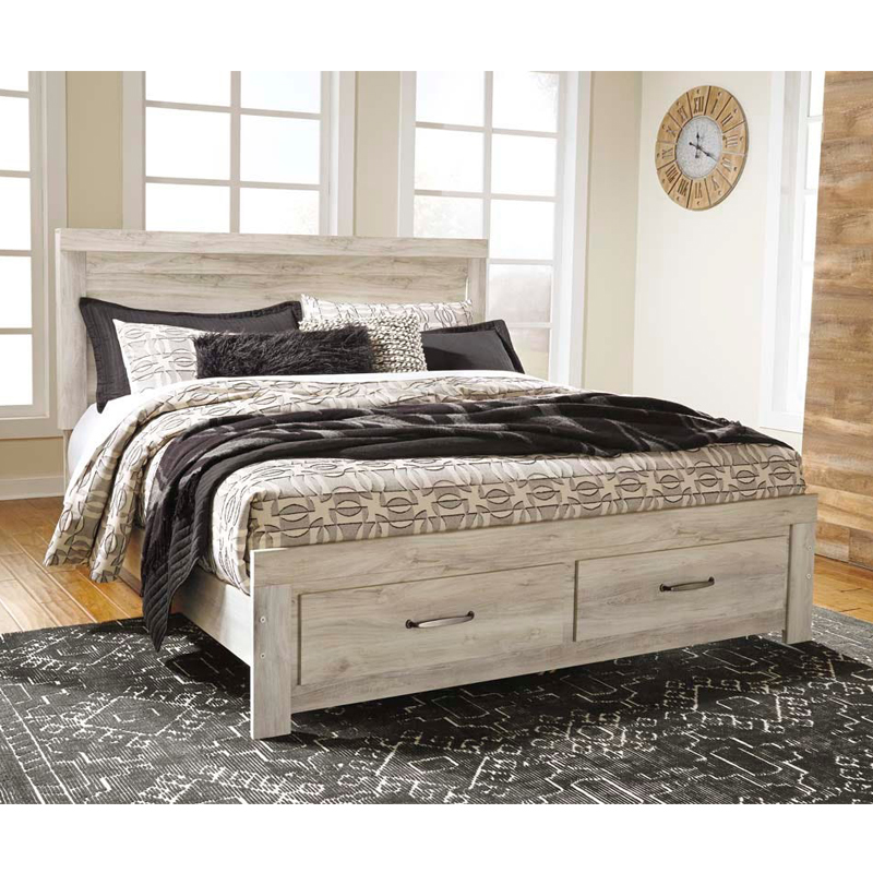 Ashley Bellaby Platform Bed with Storage Footboard Queen and King