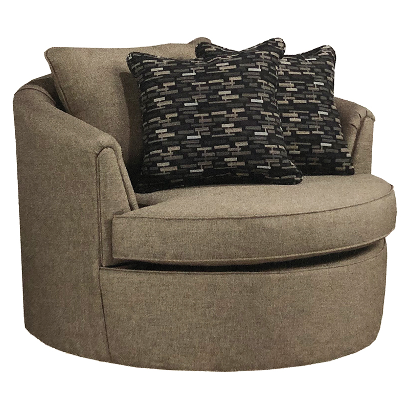 The Abalone Chocolate Oversized Swivel Accent Chair Available At Bitney