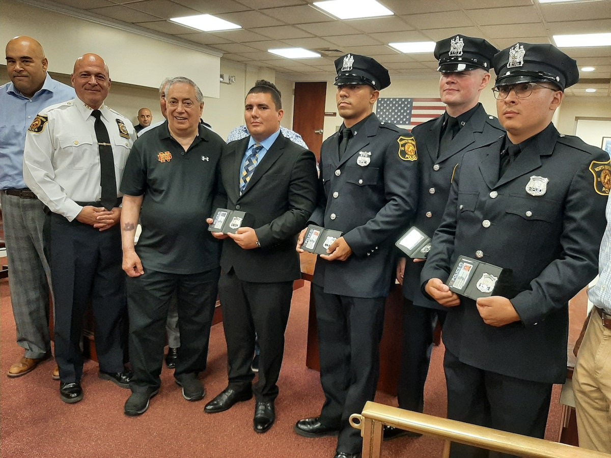 North Bergen Promotes One Police Officer, Hires 4 Other Full Time