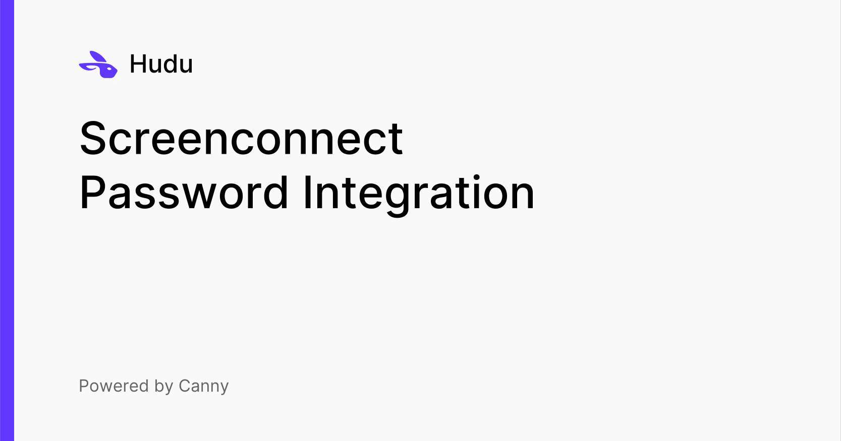 Screenconnect Password Integration Voters Hudu