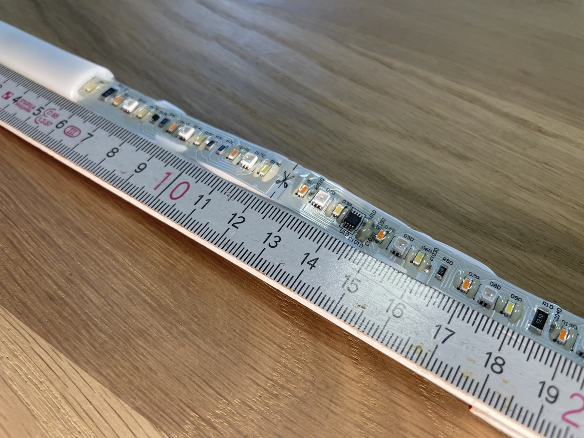 This is what the Ambiance Gradient Lightstrip looks like inside