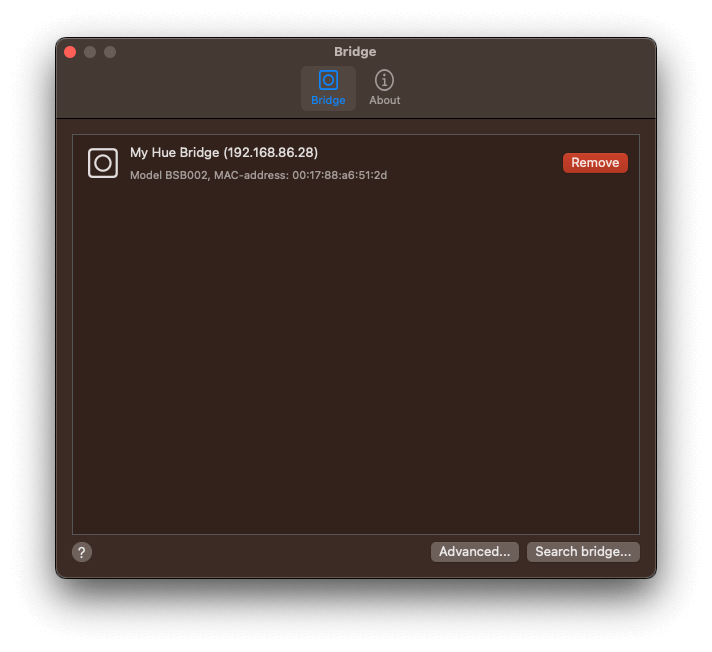 Find your Philips Hue Bridge IPaddress