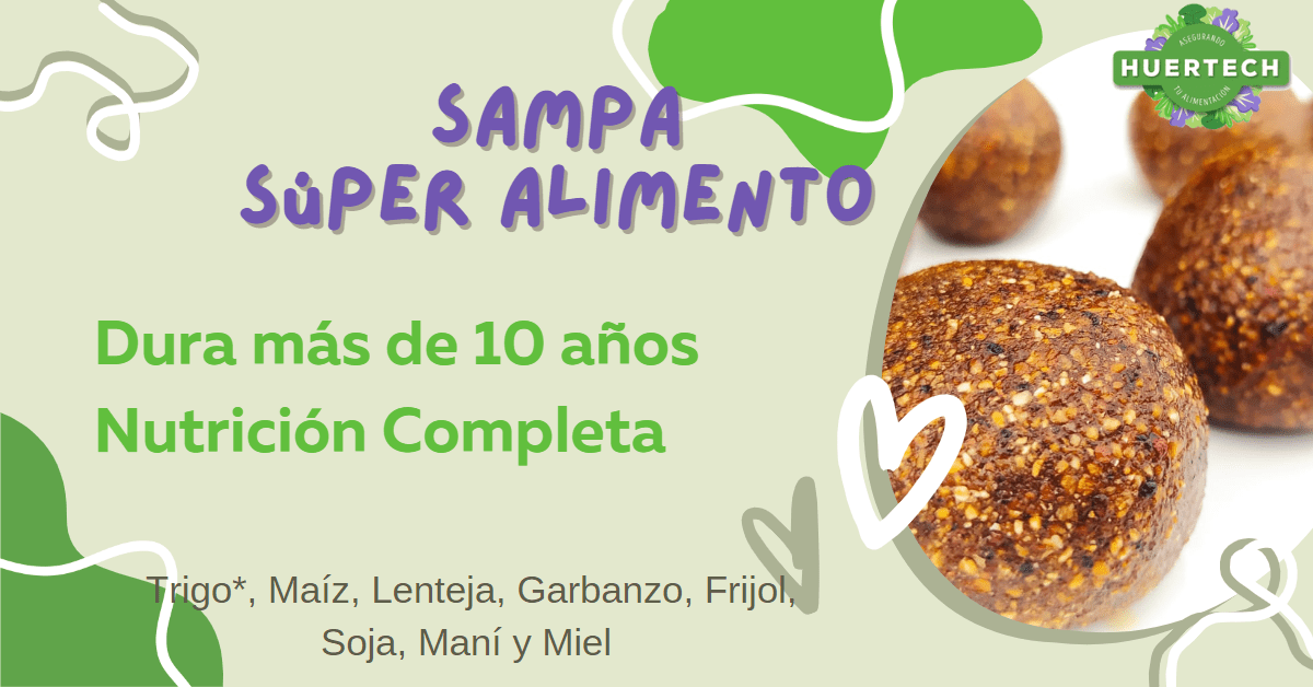 Sampa alimento súper concentrado listo para consumir ahora o en 15 años