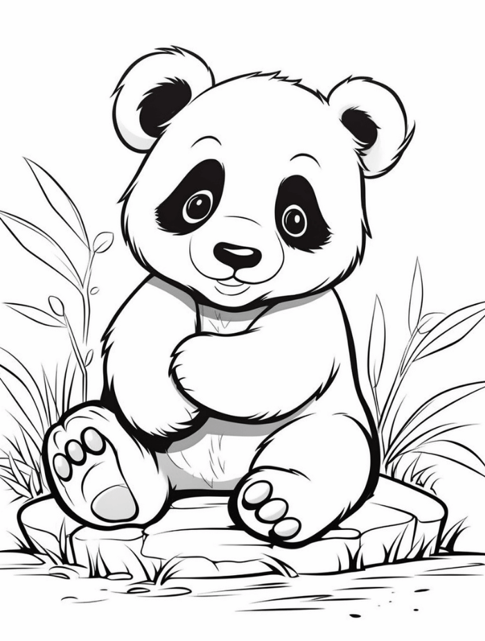 Panda Coloring Pages Hue Therapy