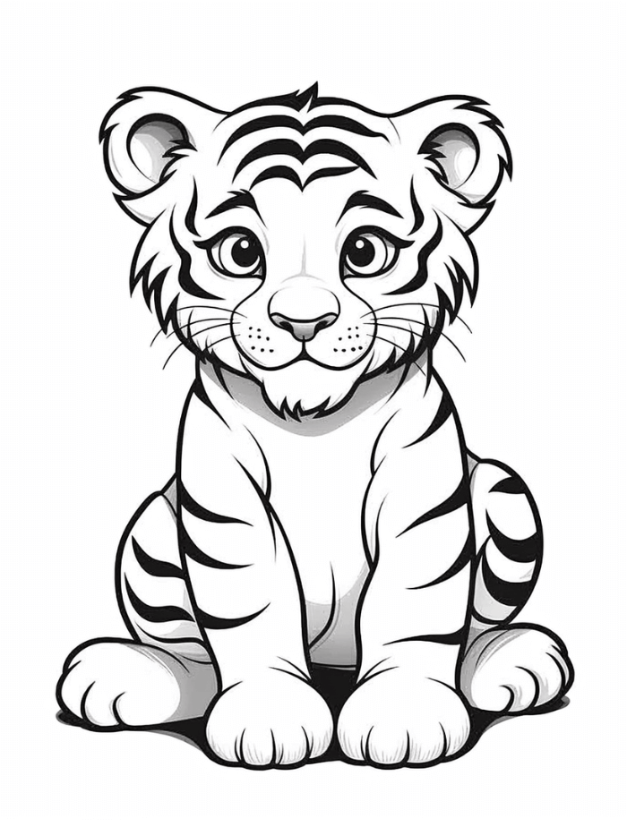Tiger Coloring Pages | Hue Therapy