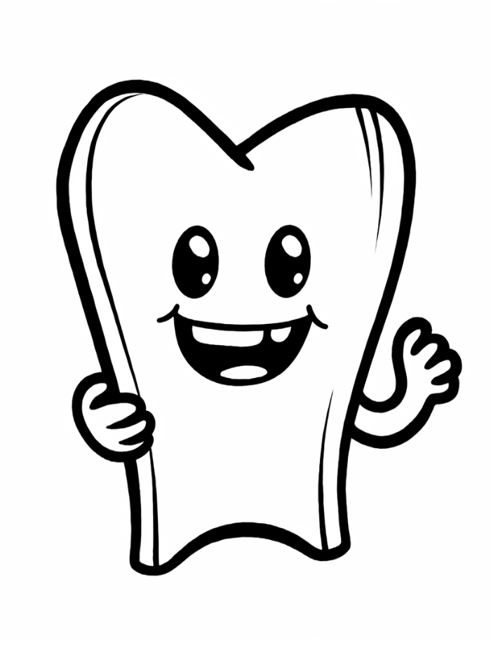 Tooth Coloring Pages Hue Therapy