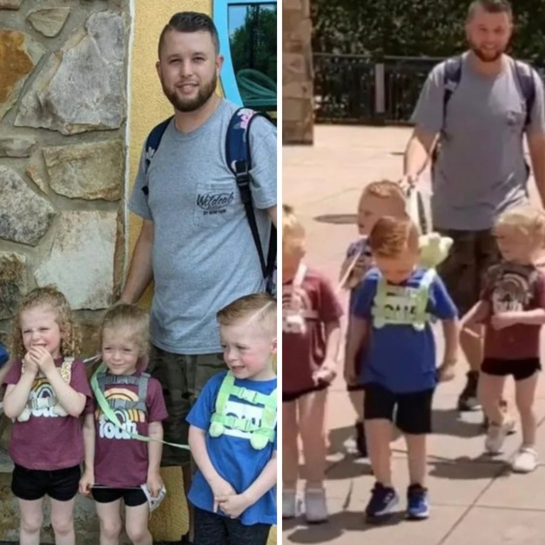 Shocking! Dad Faces Massive Backlash for Putting Leashes on His