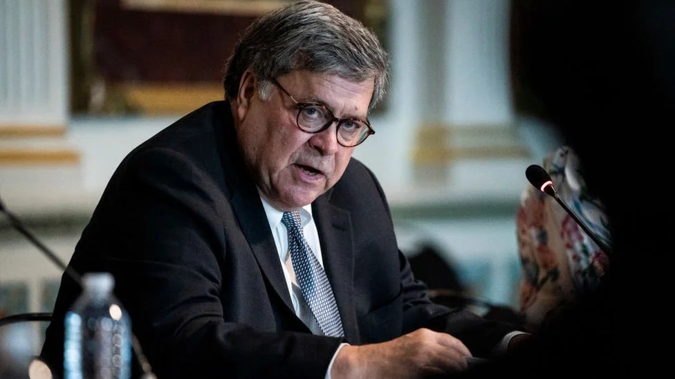 The US Attorney General, William Barr, to step down before Christmas